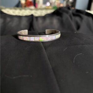 Native American Nel J Sterling Opal Silver 925 Cuff Bracelet - Women Jewelry